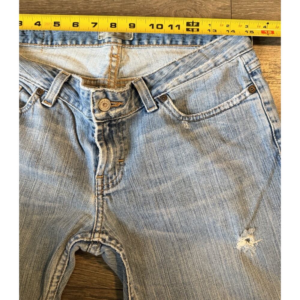 BKE Starlite Stretch Distressed Flare Jeans Sz 30x33.5 Y2K Grunge Paint Splatter - Picture 8 of 14
